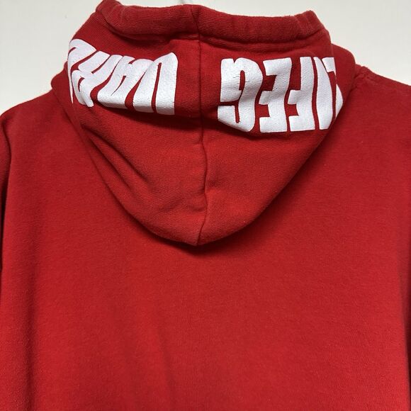 Lifeguard Hoodie Mens Adult L Large Red Sweatshirt Madeira Beach Florida Surf - Picture 5 of 8
